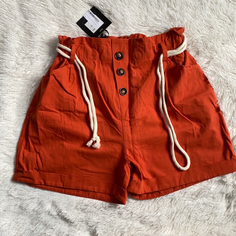 Rust high waisted short
